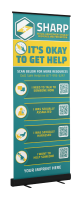 SHARP Step Forward Retractor Banner