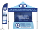School Liaison Awareness Tent Kit - Tent, Flag, Rear Wall & Table Throw