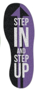 Domestic Violence Surface Grip Footprints (Set of 10)